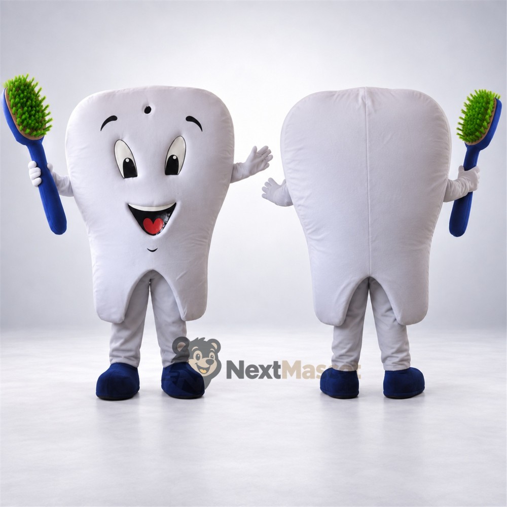 Tooth Mascot Costume - Toothbrush for Parades Tooth Mascot Costume - Toothbrush for Parades