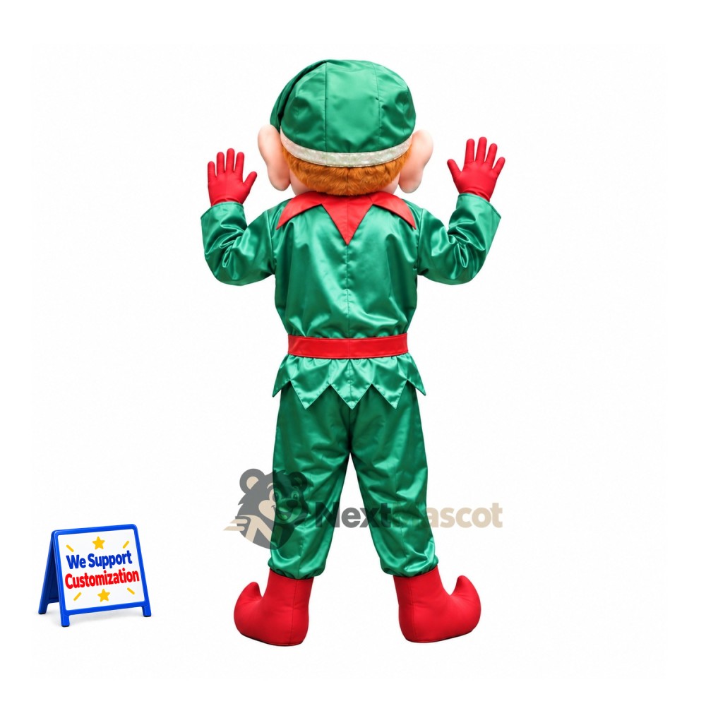 Christmas Elf Mascot Costume - Green Outfit for Christmas Events Christmas Elf Mascot Costume - Green Outfit for Christmas Events
