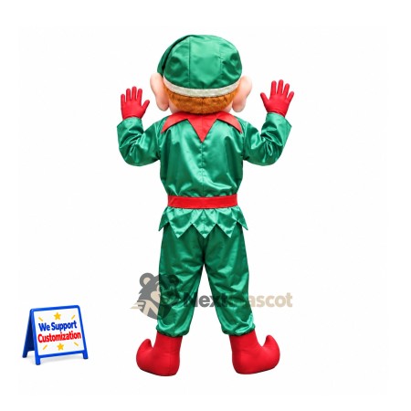 Christmas Elf Mascot Costume - Green Outfit for Christmas Events Christmas Elf Mascot Costume - Green Outfit for Christmas Events