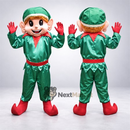 Christmas Elf Mascot Costume - Green Outfit for Christmas Events Christmas Elf Mascot Costume - Green Outfit for Christmas Events