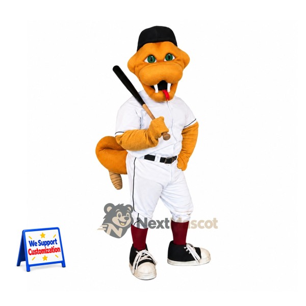 Rattlesnake Mascot Costume - Baseball Style