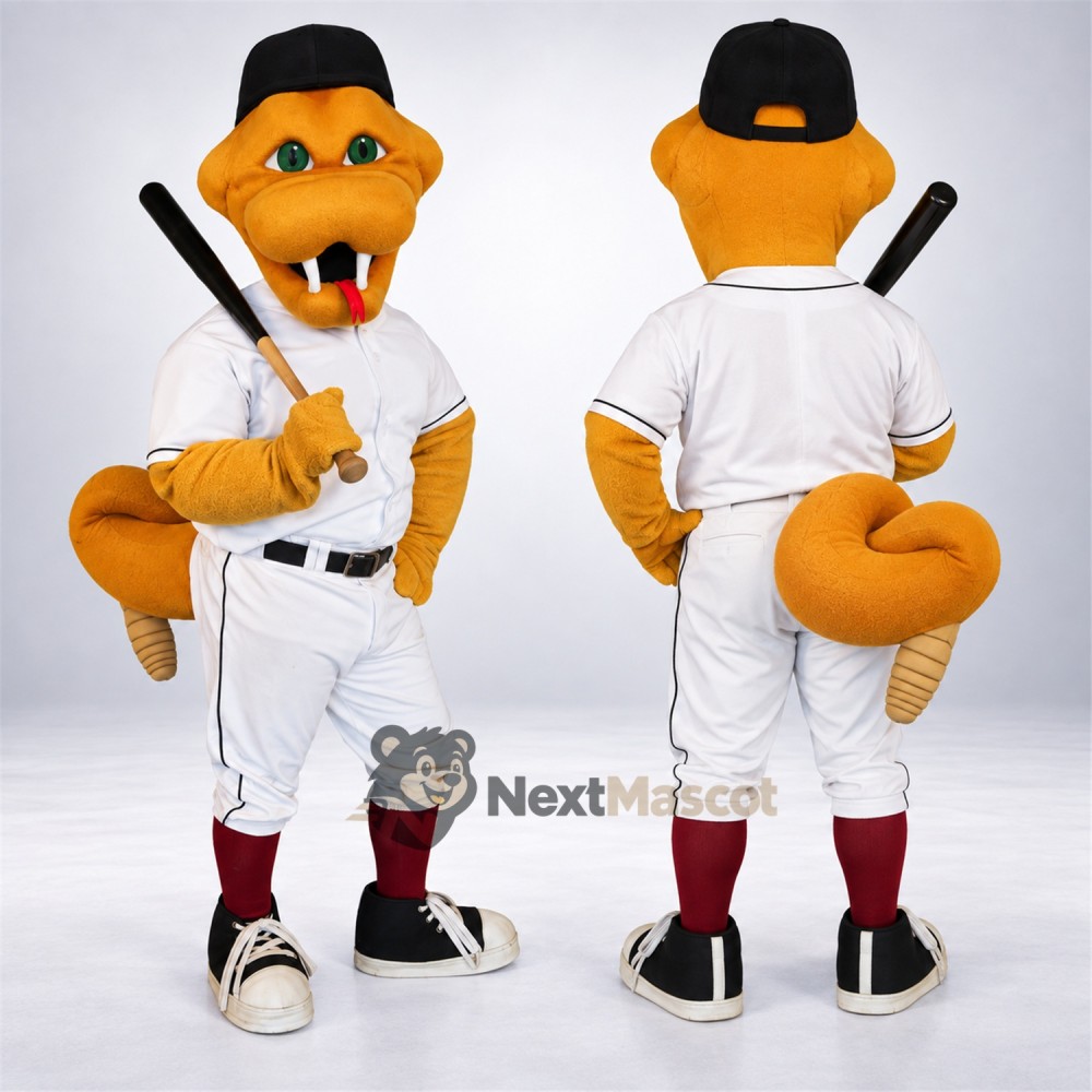 Rattlesnake Mascot Costume - Baseball Style Rattlesnake Mascot Costume - Baseball Style