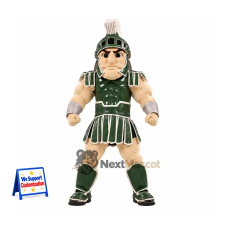 Spartan Warrior Mascot Costume - Green for Parades Spartan Warrior Mascot Costume - Green for Parades