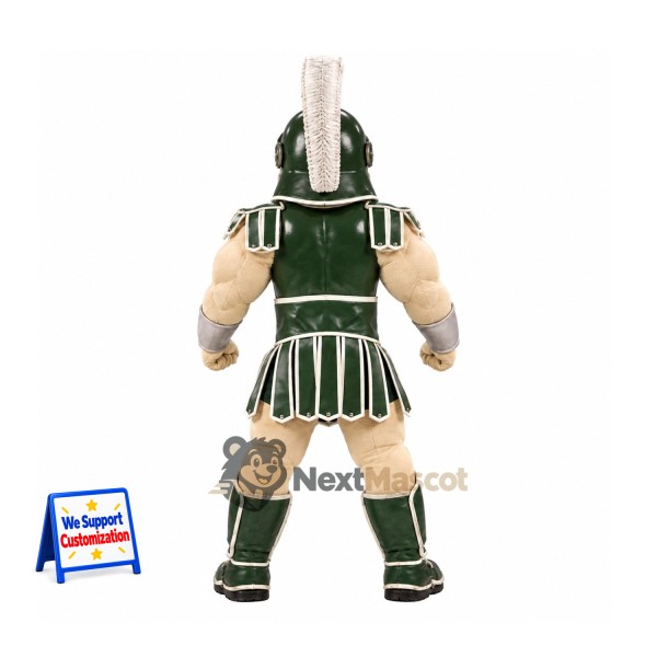 Spartan Warrior Mascot Costume - Green for Parades Spartan Warrior Mascot Costume - Green for Parades