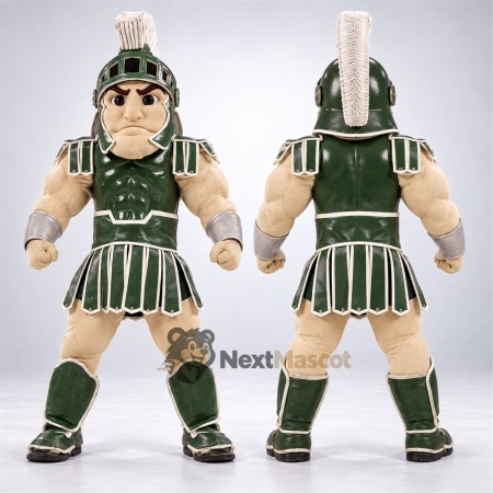 Spartan Warrior Mascot Costume - Green for Parades Spartan Warrior Mascot Costume - Green for Parades