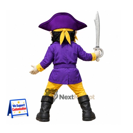 Pirate Mascot Costume - Purple Coat Pirate Mascot Costume - Purple Coat