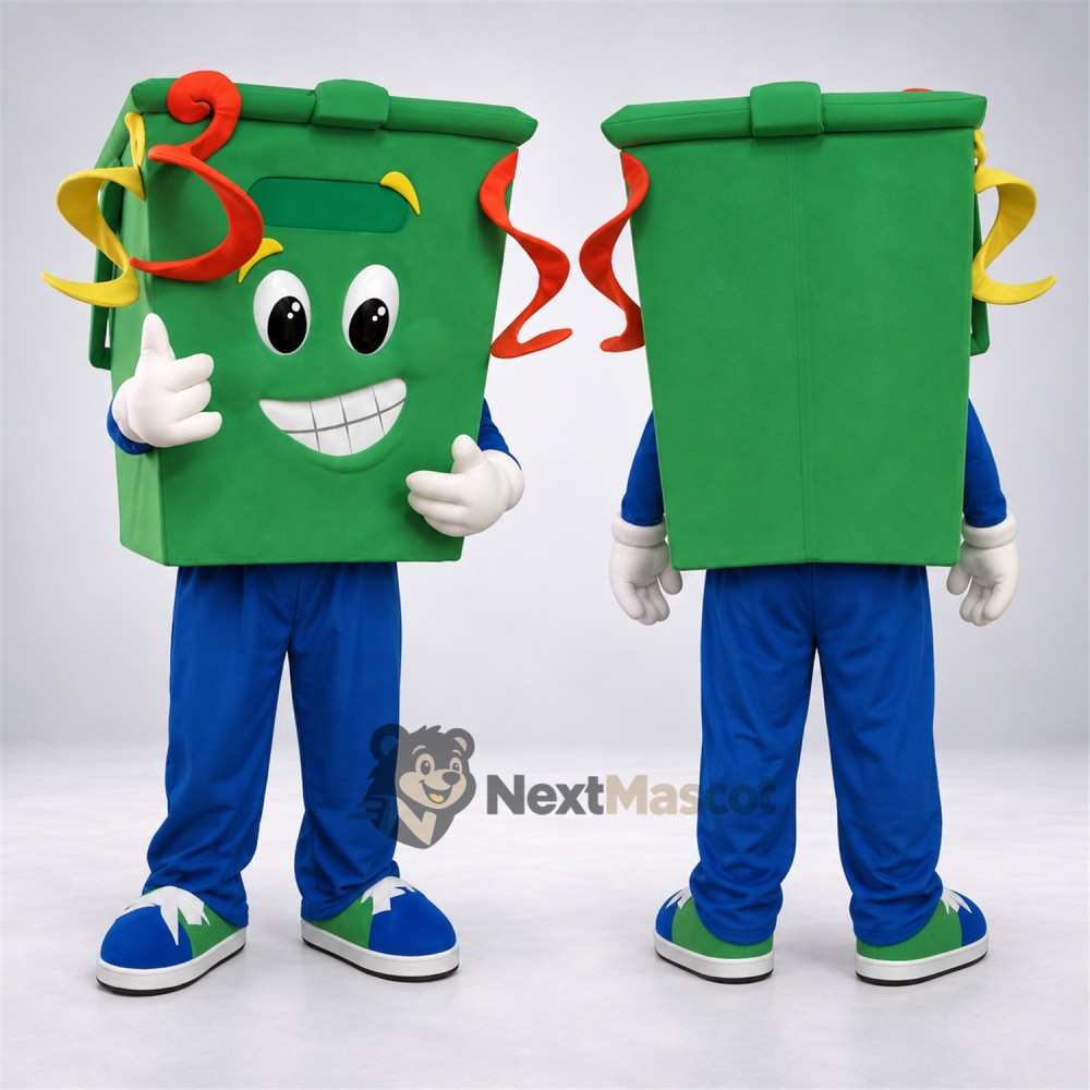 Gift Box Mascot Costume - Green Gift Box Mascot Costume - Green