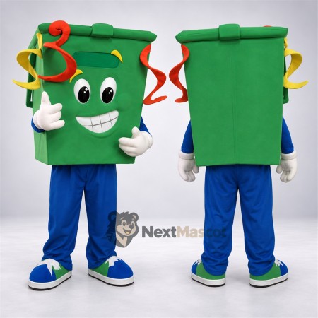 Gift Box Mascot Costume - Green Gift Box Mascot Costume - Green
