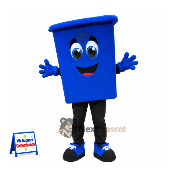 Bin Mascot Costume - Blue
