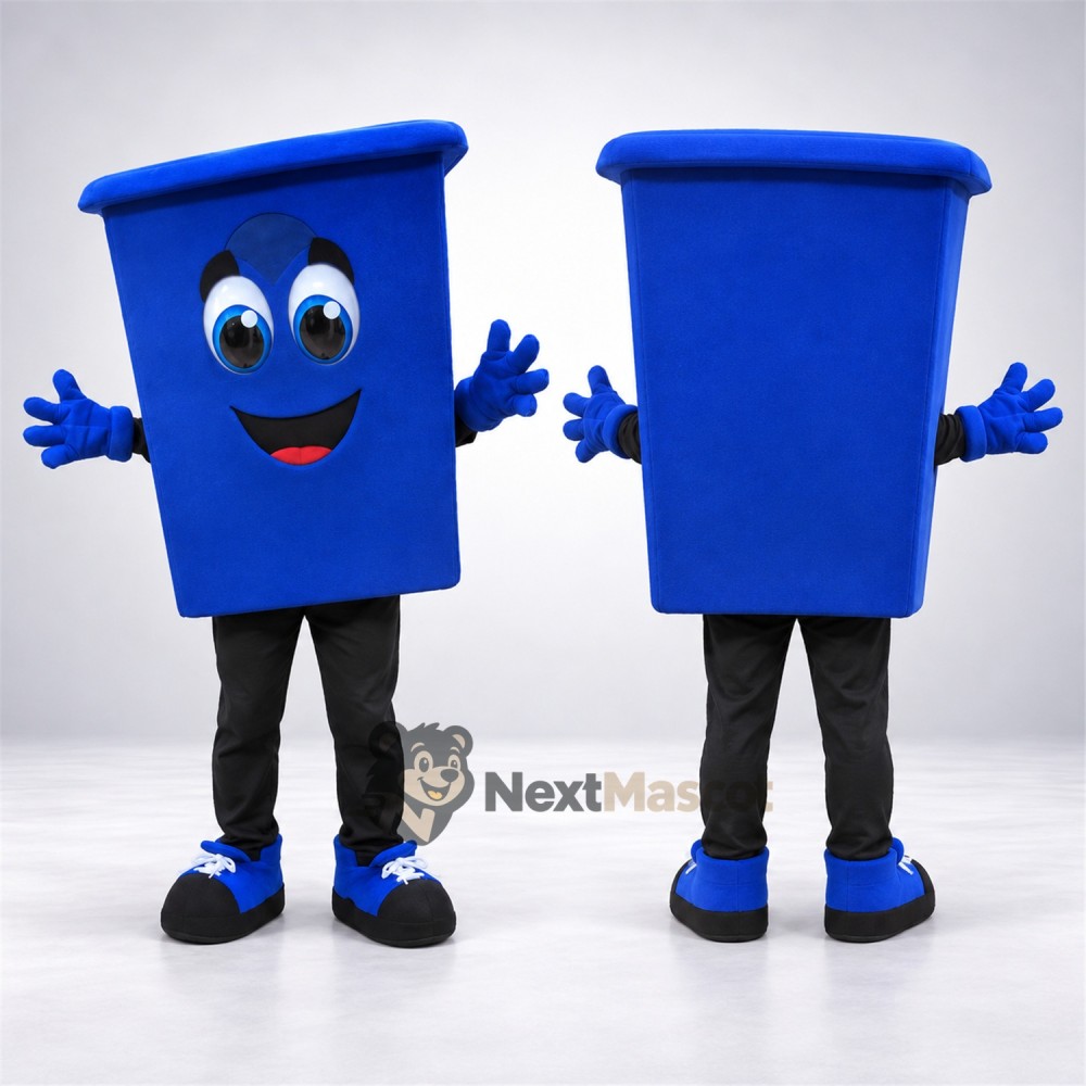Bin Mascot Costume - Blue Bin Mascot Costume - Blue