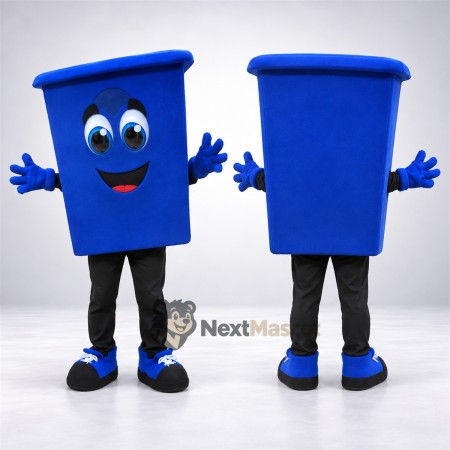 Bin Mascot Costume - Blue Bin Mascot Costume - Blue