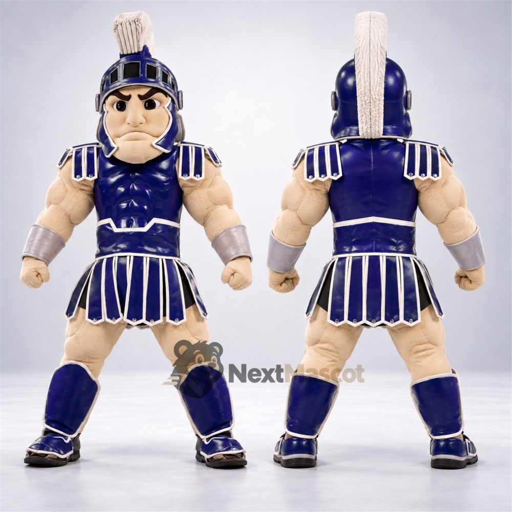 Spartan Warrior Mascot Costume - Blue Spartan Warrior Mascot Costume - Blue