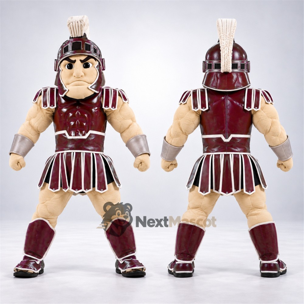Spartan Warrior Mascot Costume - Burgundy Spartan Warrior Mascot Costume - Burgundy