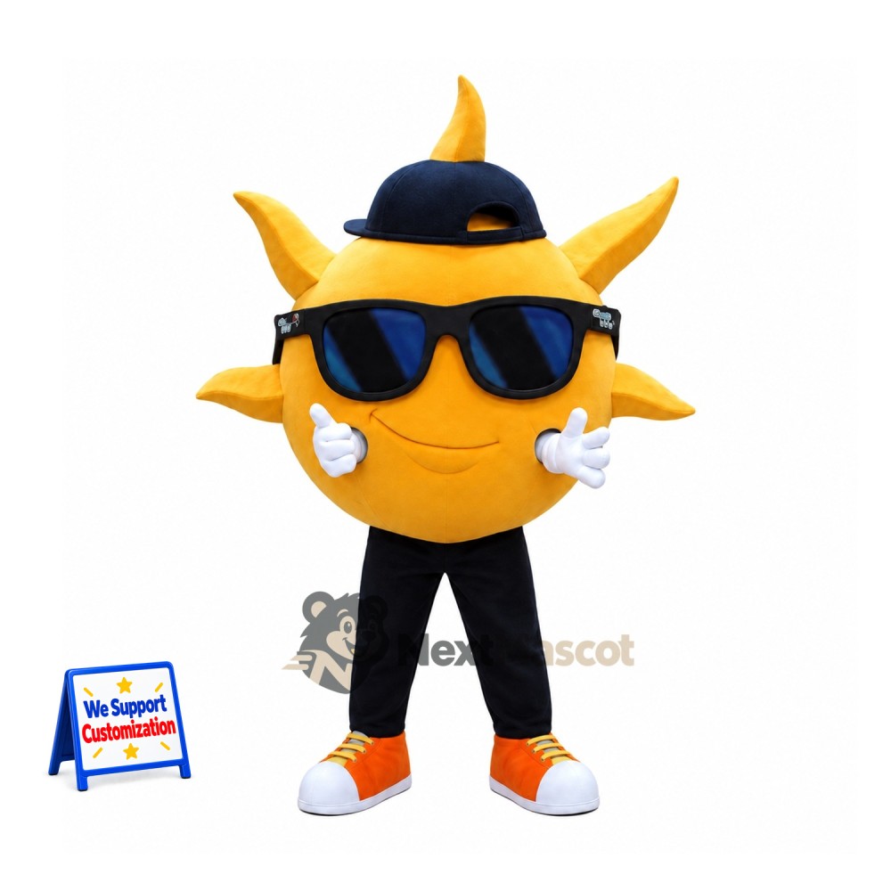 Sun Mascot Costume - Sunglasses for Parades Sun Mascot Costume - Sunglasses for Parades