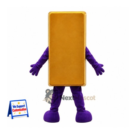 Gold Bar Mascot Costume - Purple Arms and Legs Gold Bar Mascot Costume - Purple Arms and Legs