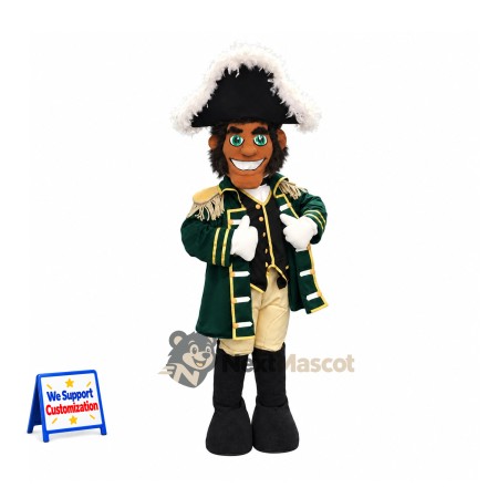 Pirate Mascot Costume - Green Coat