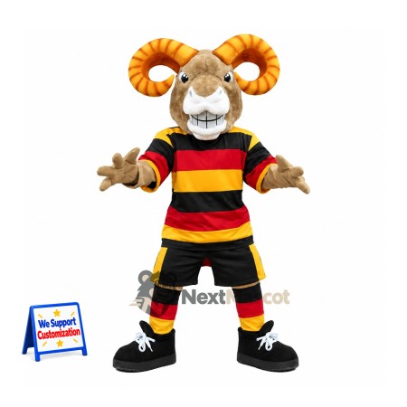 Ram Mascot Costume - Striped Uniform