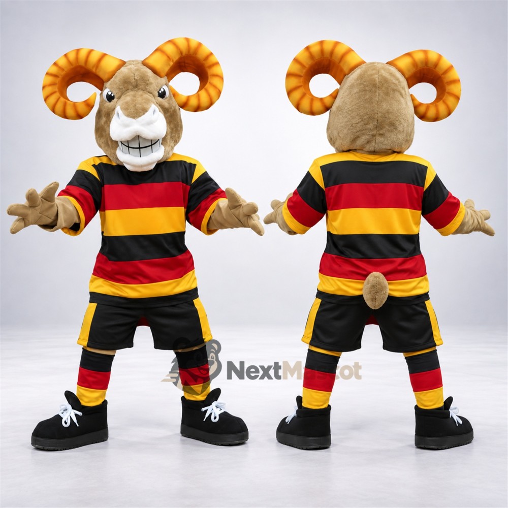 Ram Mascot Costume - Striped Uniform