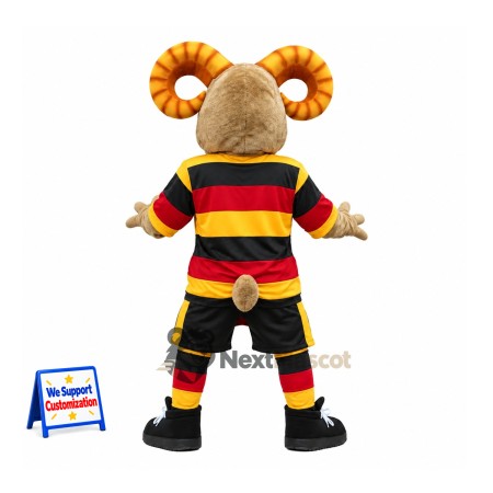 Ram Mascot Costume - Striped Uniform