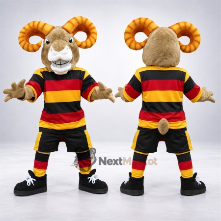 Ram Mascot Costume - Striped Uniform
