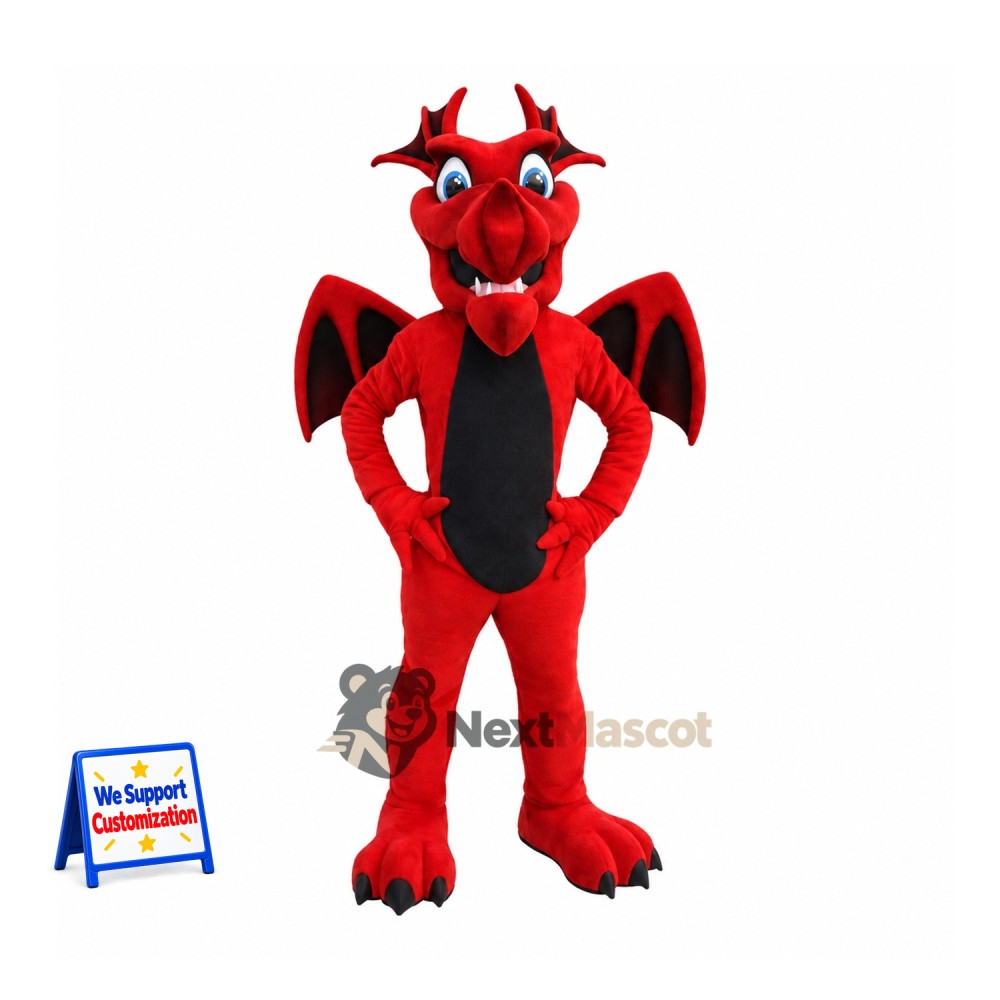 Dragon Mascot Costume - Red for Birthday Parties Dragon Mascot Costume - Red for Birthday Parties