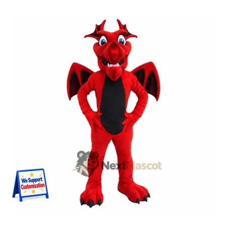 Dragon Mascot Costume - Red for Birthday Parties Dragon Mascot Costume - Red for Birthday Parties