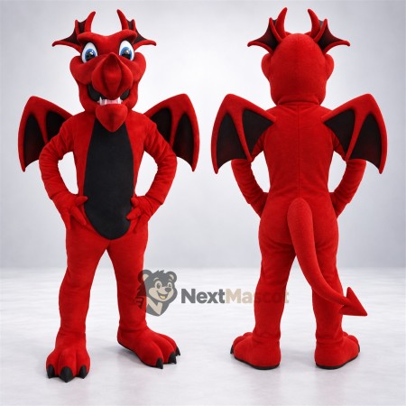 Dragon Mascot Costume - Red for Birthday Parties Dragon Mascot Costume - Red for Birthday Parties