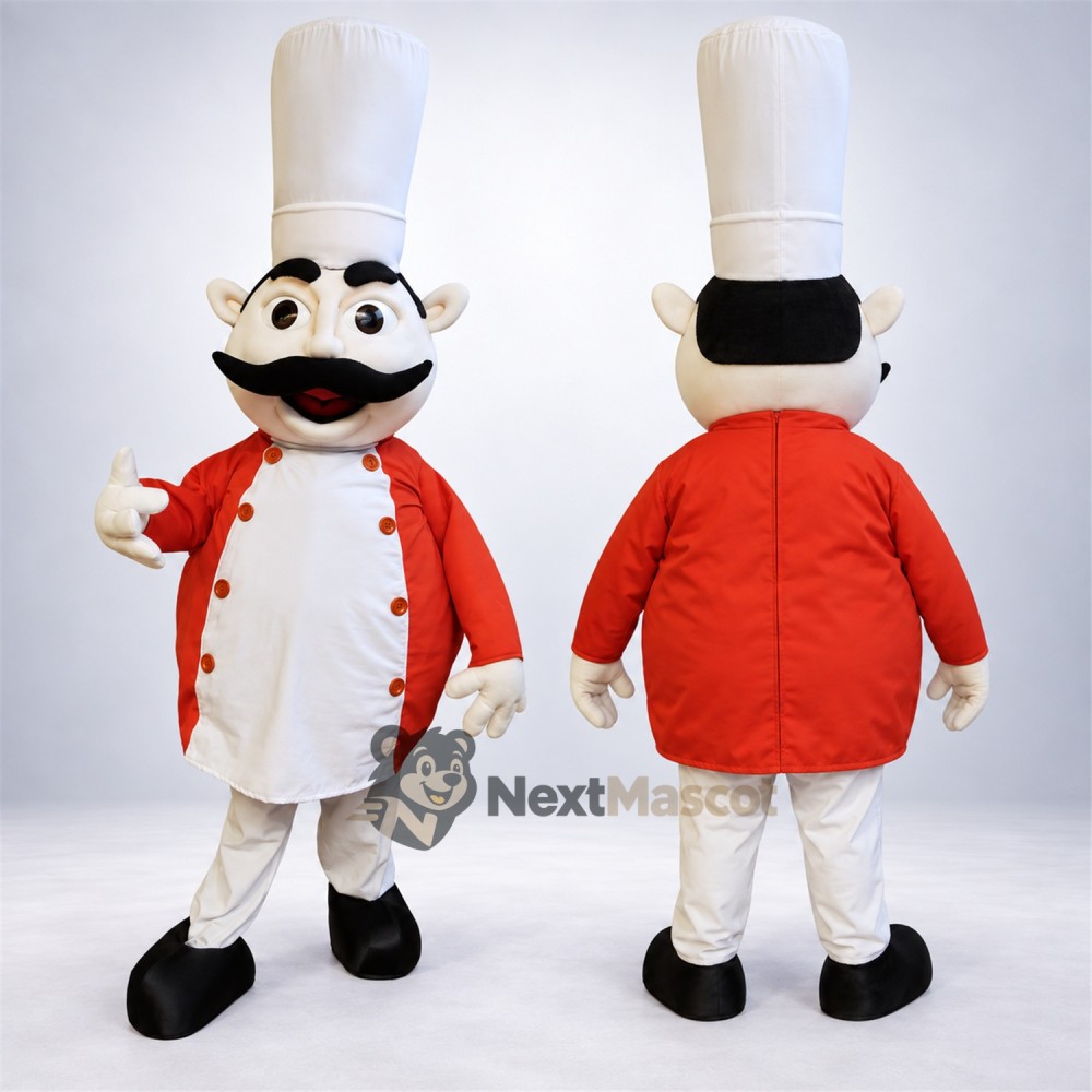 Chef Mascot Costume - White Hat Chef Mascot Costume - White Hat