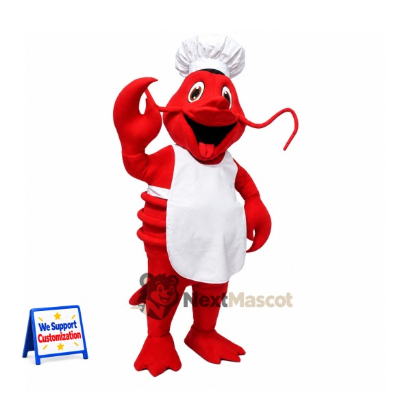Lobster Mascot Costume - Chef Style