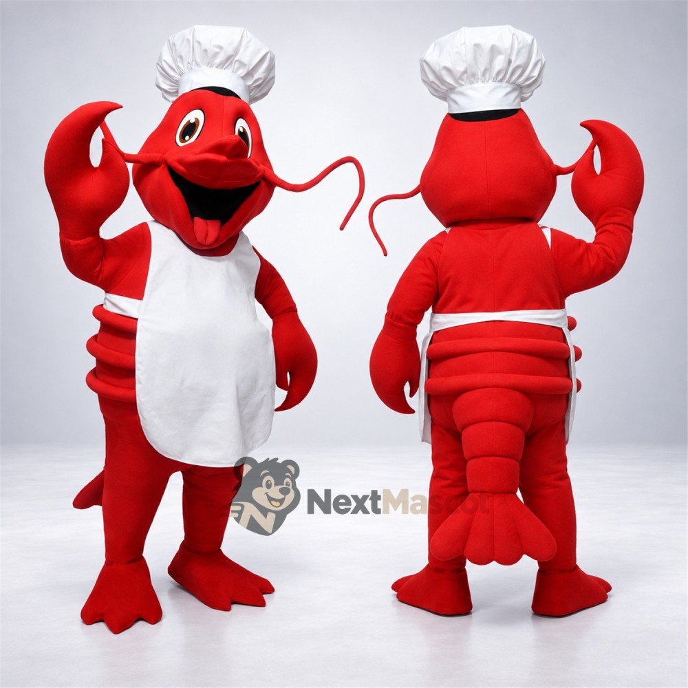 Lobster Mascot Costume - Chef Style Lobster Mascot Costume - Chef Style
