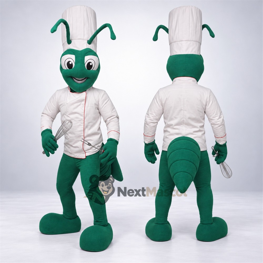 Grasshopper Mascot Costume - Chef Style Grasshopper Mascot Costume - Chef Style
