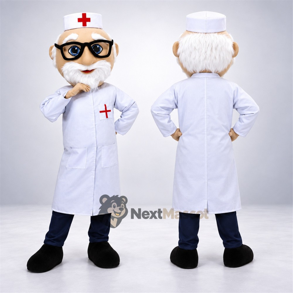 Doctor Mascot Costume - Glasses Doctor Mascot Costume - Glasses