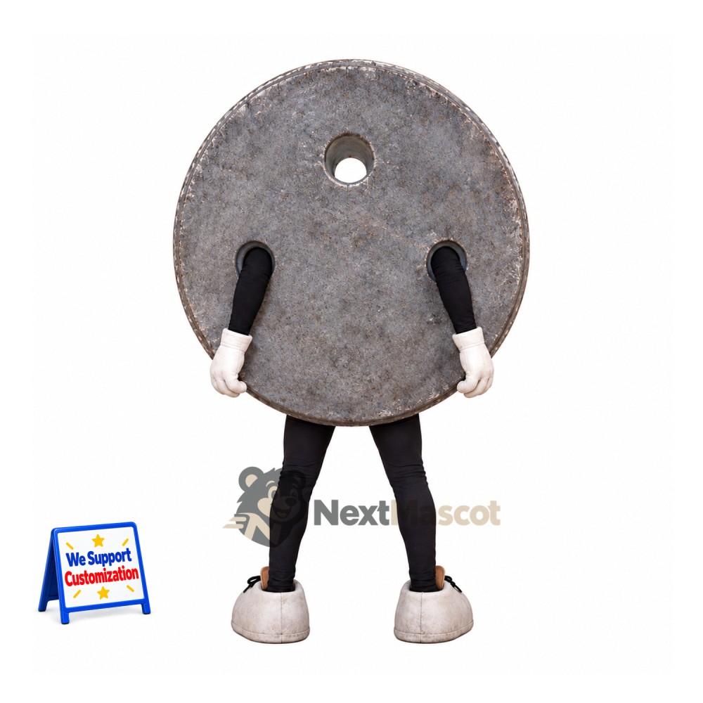 Button Mascot Costume - Gray