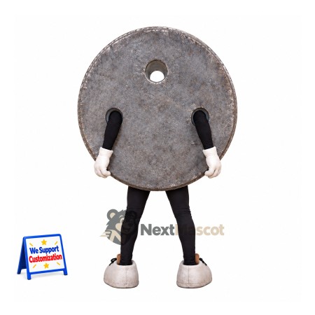 Button Mascot Costume - Gray