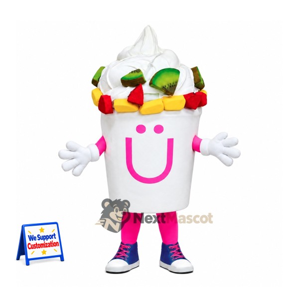 Frozen Yogurt Cup Mascot Costume