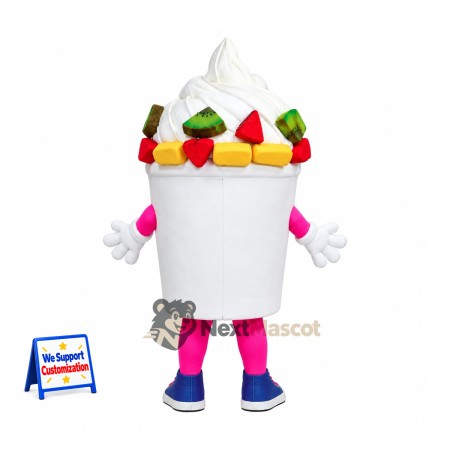 Frozen Yogurt Cup Mascot Costume Frozen Yogurt Cup Mascot Costume