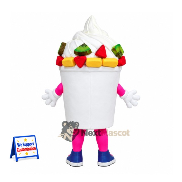 Frozen Yogurt Cup Mascot Costume Frozen Yogurt Cup Mascot Costume