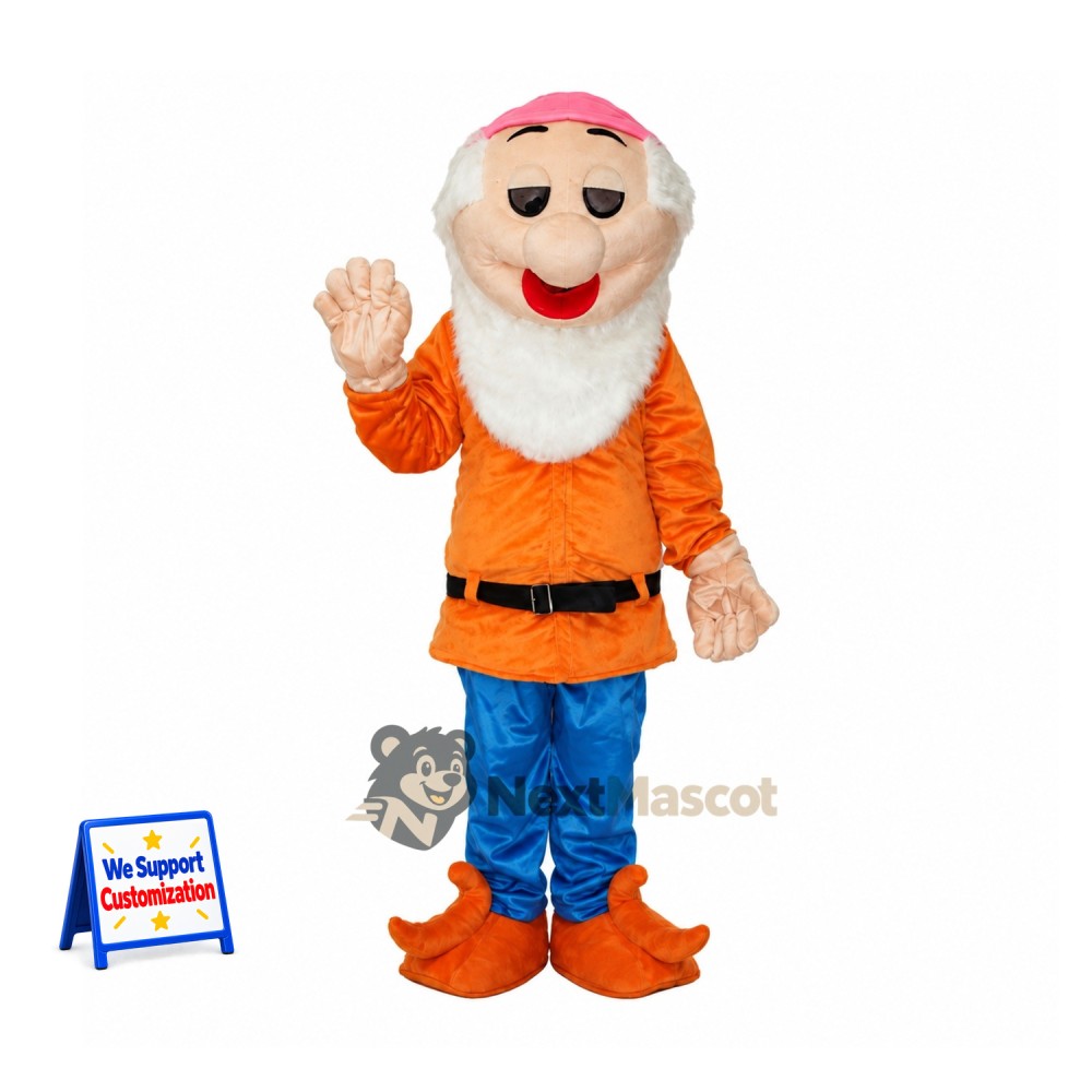 Christmas Gnome Mascot Costume - Orange Christmas Gnome Mascot Costume - Orange