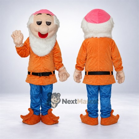 Christmas Gnome Mascot Costume - Orange Christmas Gnome Mascot Costume - Orange
