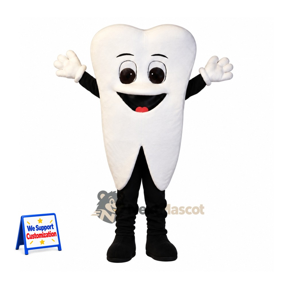 Tooth Mascot Costume Tooth Mascot Costume