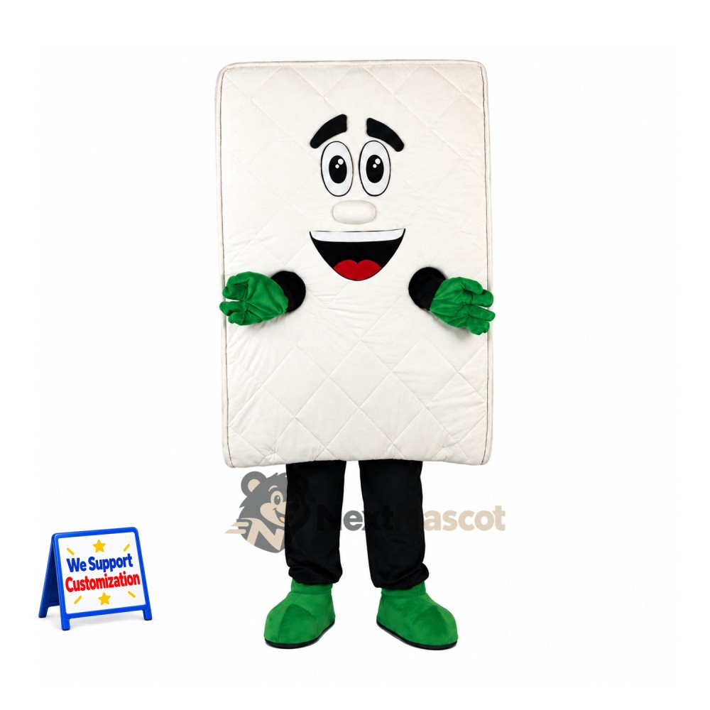 Mattress Mascot Costume - White