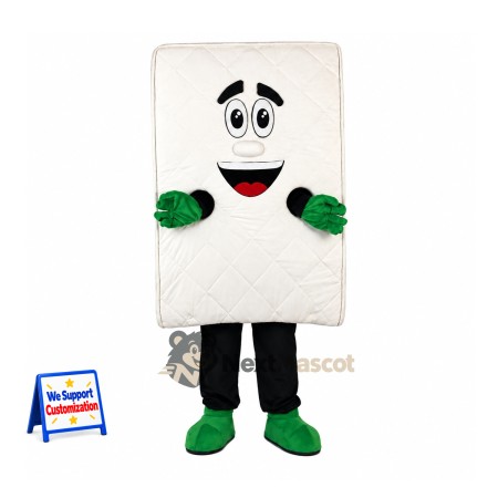 Mattress Mascot Costume - White
