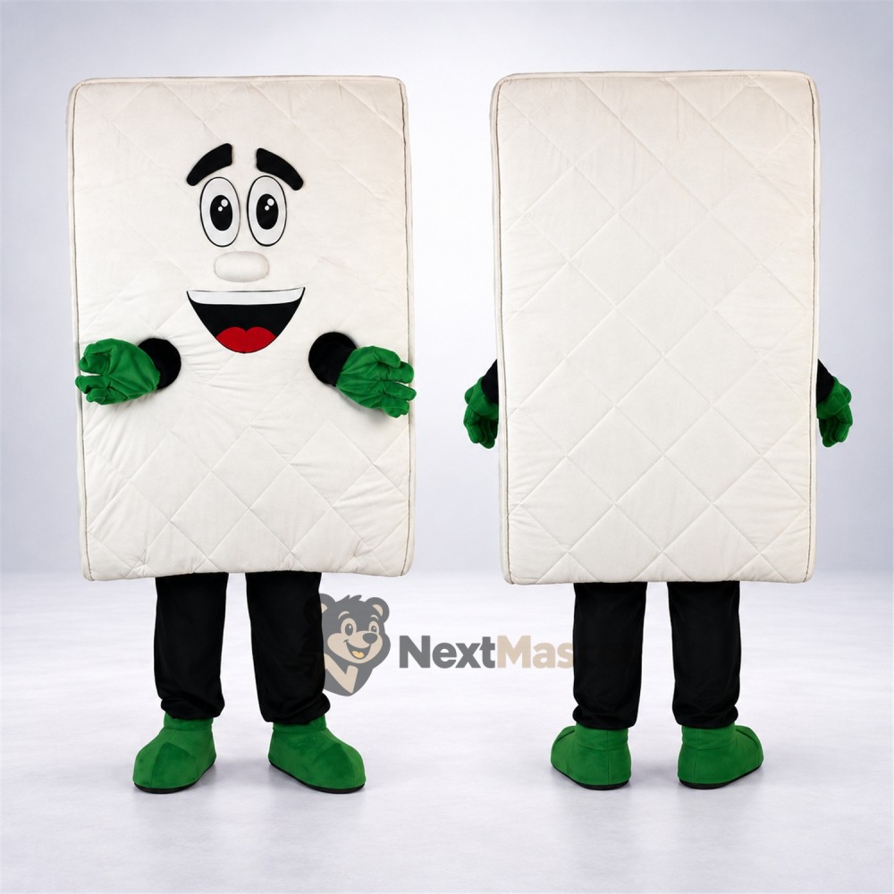 Mattress Mascot Costume - White
