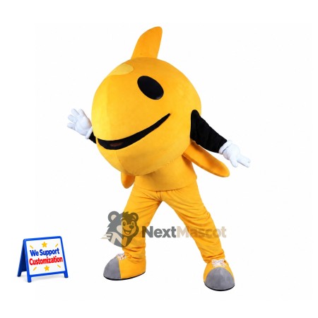 Fish Mascot Costume - Yellow for Parades Fish Mascot Costume - Yellow for Parades