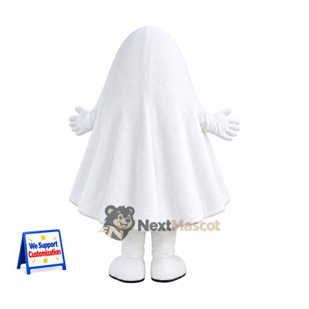 Ghost Mascot Costume - White