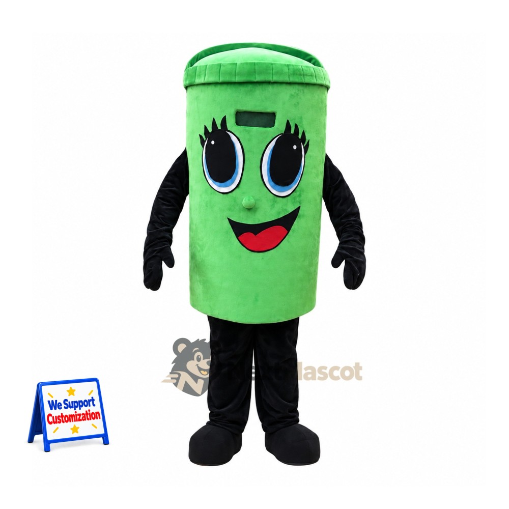 Bin Mascot Costume - Green for Parades Bin Mascot Costume - Green for Parades