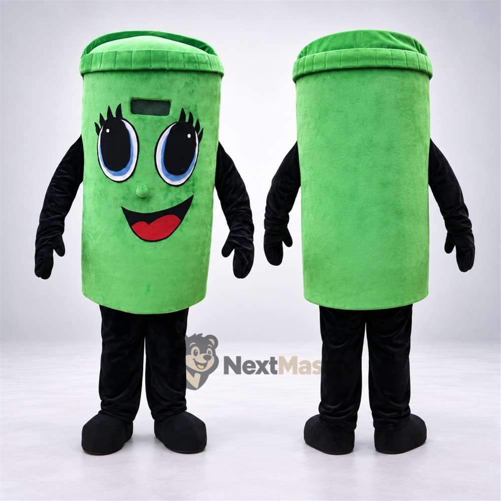 Bin Mascot Costume - Green for Parades Bin Mascot Costume - Green for Parades