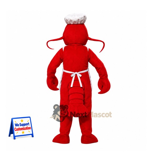 Lobster Mascot Costume - Chef Style for Ocean Events Lobster Mascot Costume - Chef Style for Ocean Events
