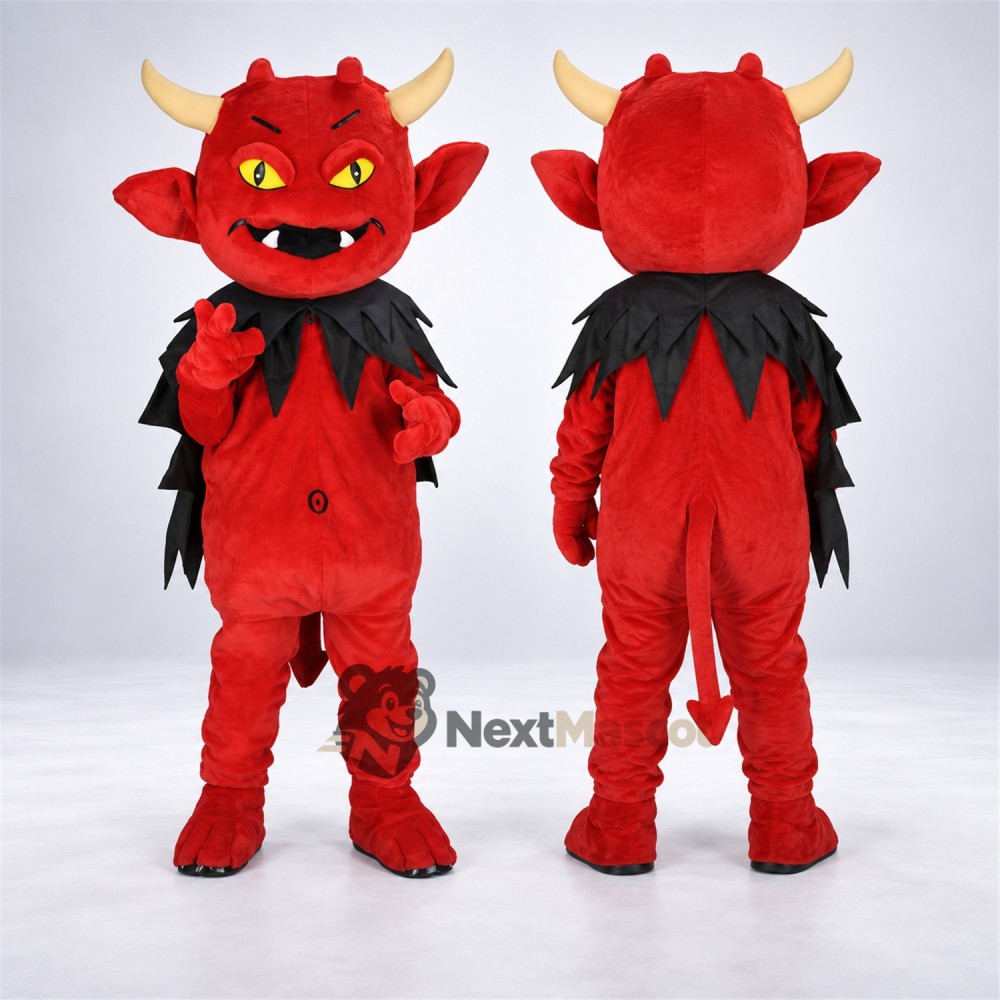 Horned Monster Mascot Costume - Red for Parades