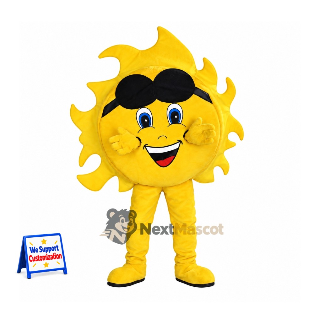 Sun Mascot Costume - Sunglasses for School Events Sun Mascot Costume - Sunglasses for School Events